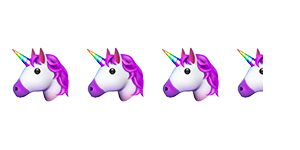 3 emojis de unicornio
