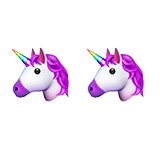 2 unicorn emojis