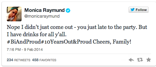 Twitter post saying Nope I didnt just come out, you ust late to the party. But I have drinks for all yall.