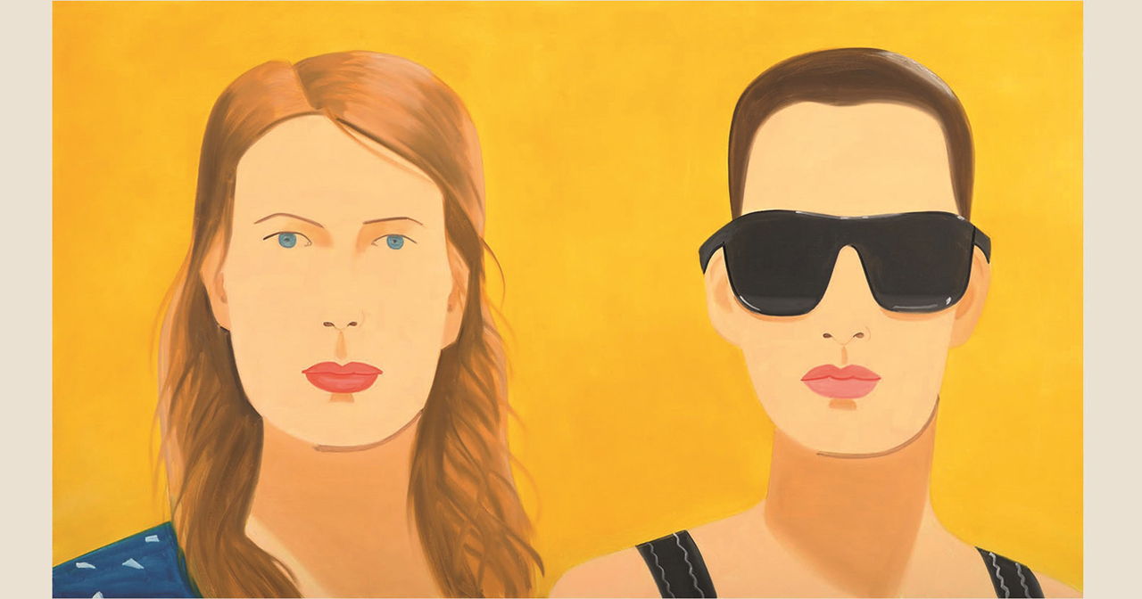 Portada del libro con dibujo de dos de los protagonistas. Con caras serias y un hombre con gafas de sol./