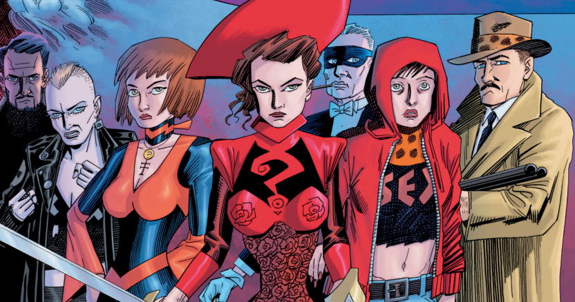 Mina Murray and the league members posing next to eachother.