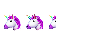 2.5 emojis de unicornio