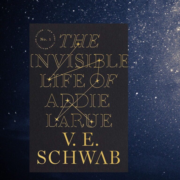 The cover of the book, the cover is in black and the words are dotted with stars connected by a line.
