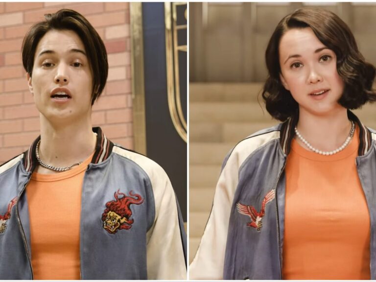 Picture of both presentations of the Gen V character, Jordan Li.