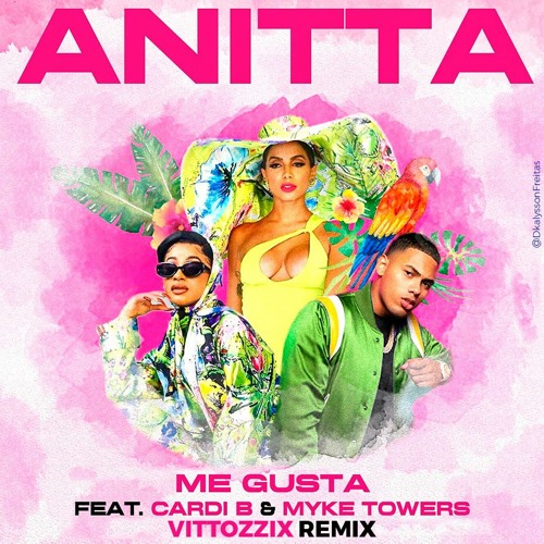 Cover art for Anitta feat. Cardi B & Myke Towers single "Me Gusta".